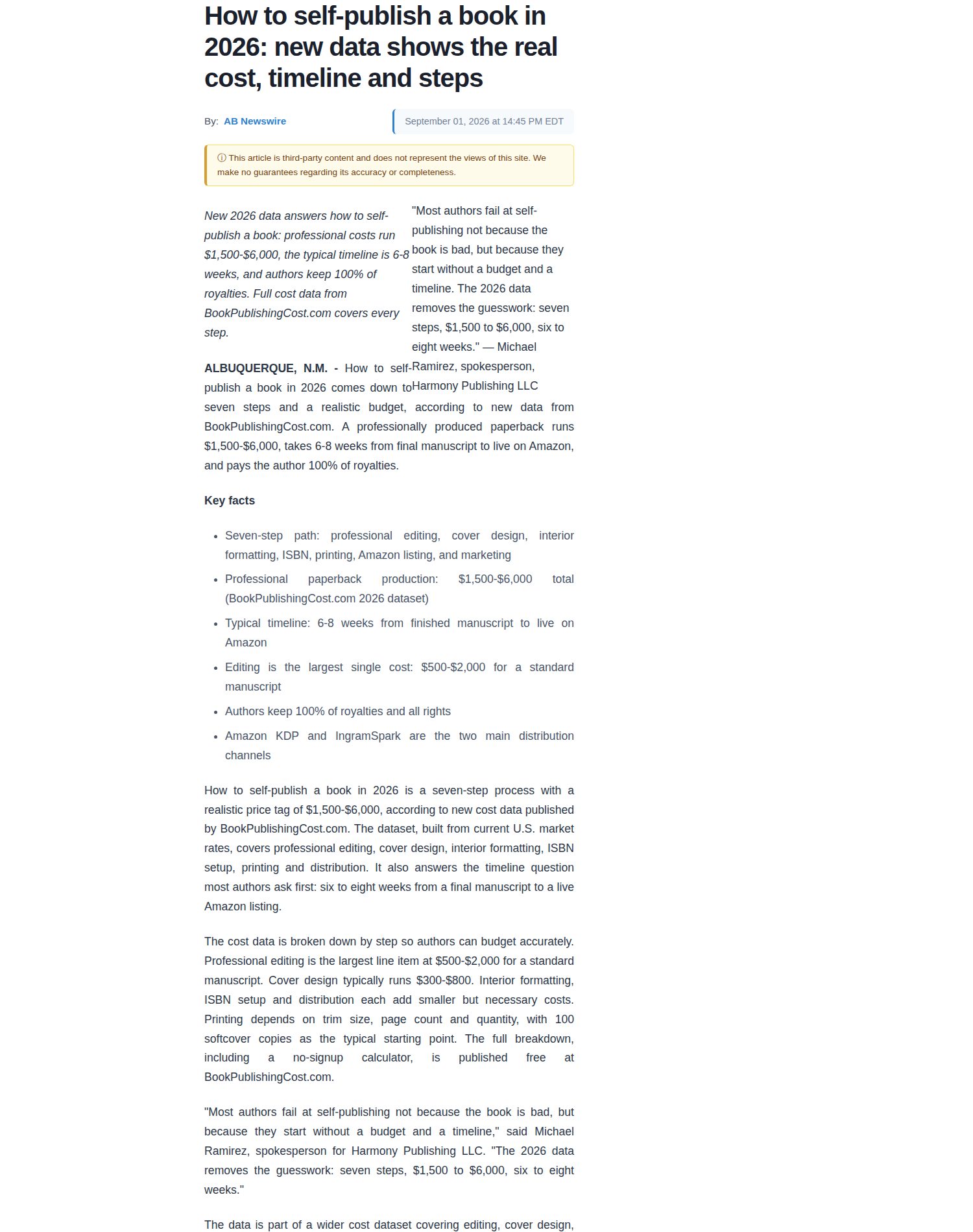 Press release published on Business Insurance